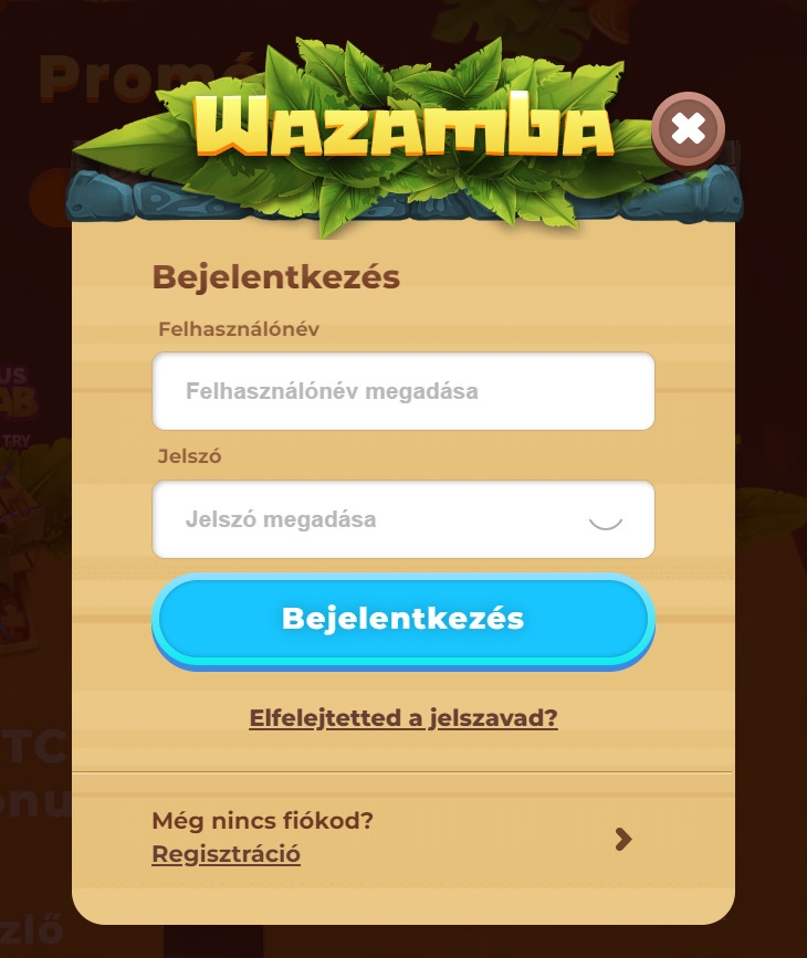 Wazamba kaszinó bejelentkezés